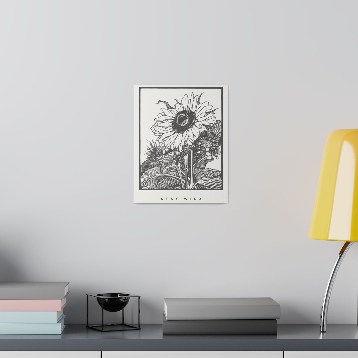 Sunflower STAY WILD Matte Canvas, Stretched, 0.75"