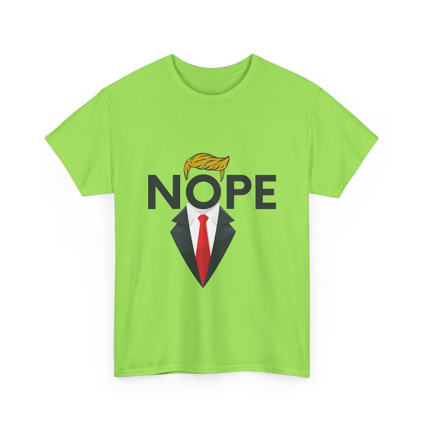 NOPE TRUMP Mocking President Tee, Funny Political Shirt, Unisex Cotton T-Shirt, Election Humor Gift, Statement Tee, Everyday Wear
