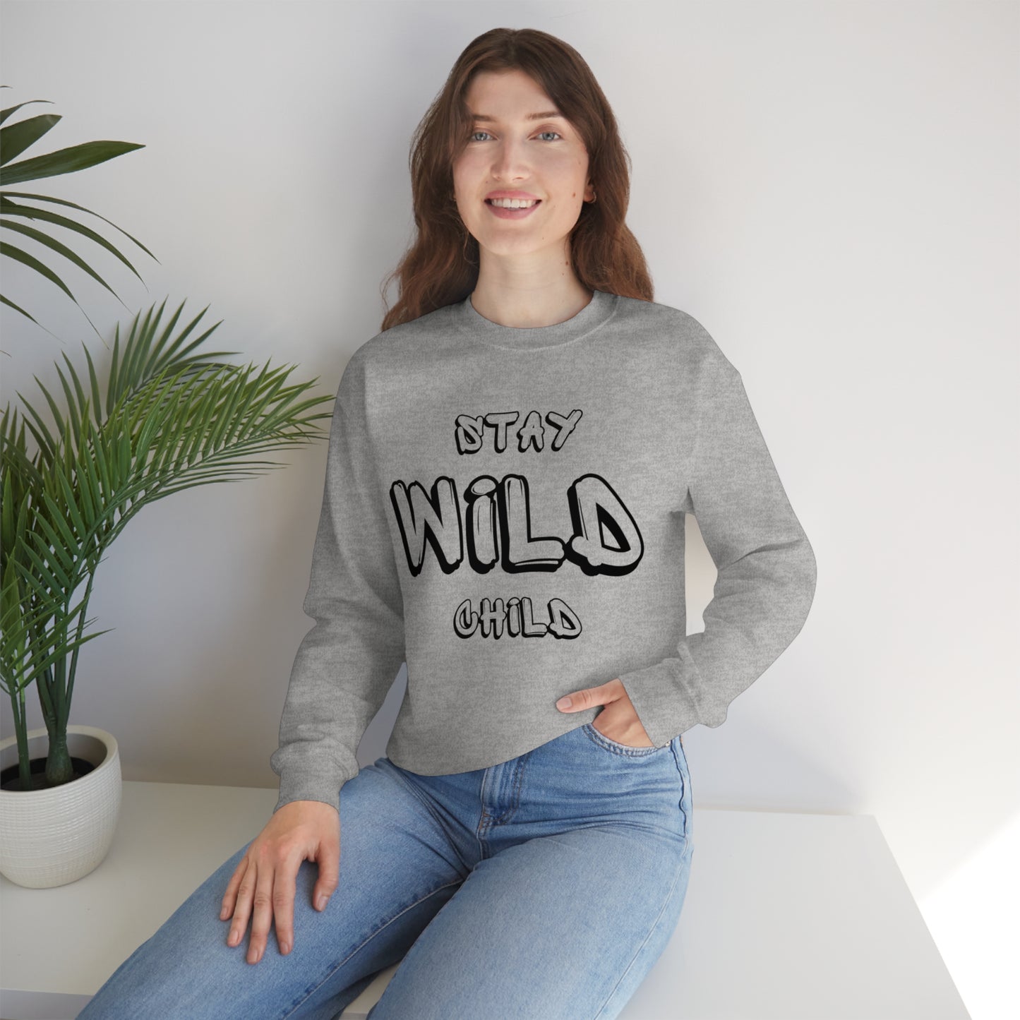 STAY WILD CHILD Unisex Heavy Blend™ Crewneck Sweatshirt