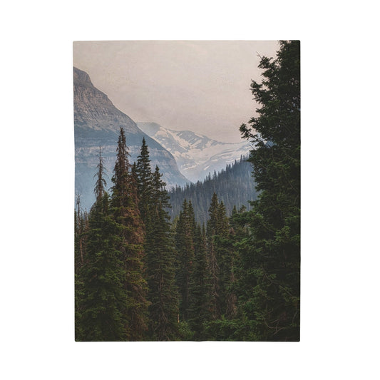 Jackson Glacier Velveteen Plush Blanket