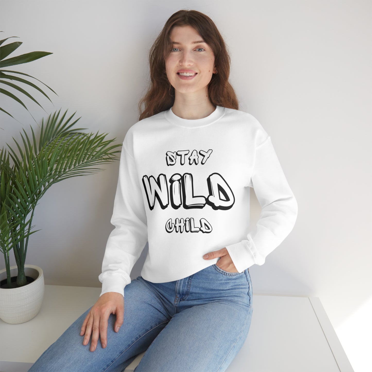 STAY WILD CHILD Unisex Heavy Blend™ Crewneck Sweatshirt