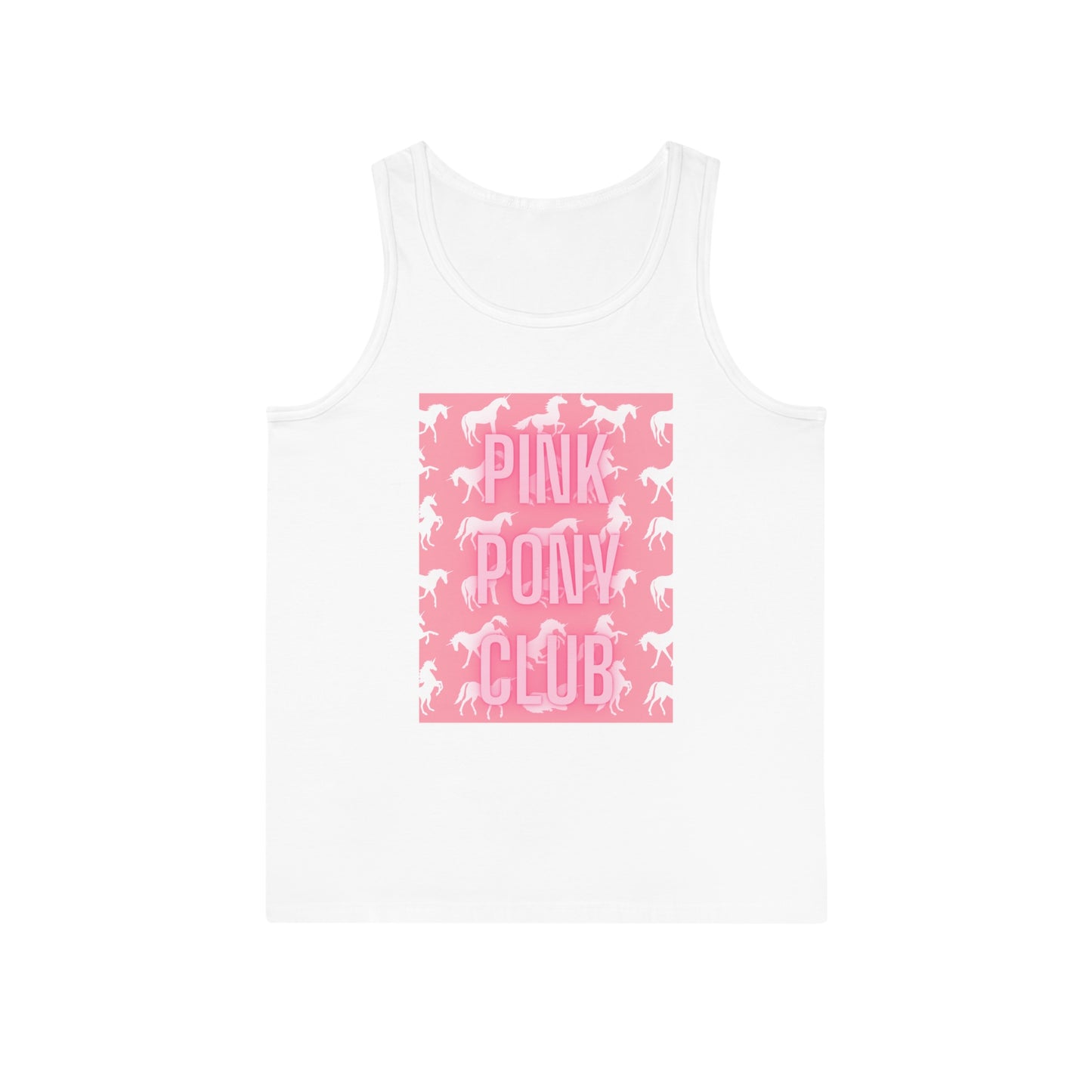 Pink Pony Club Unisex Softstyle™ Tank Top - Trendy Summer Wear for Horse Lovers