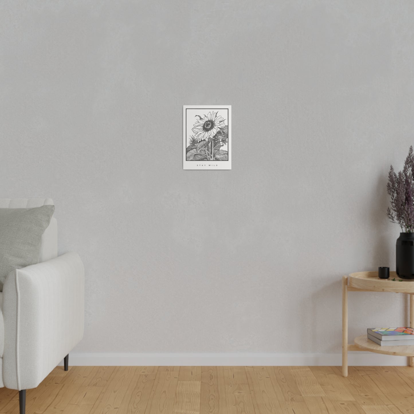 Sunflower STAY WILD Matte Canvas, Stretched, 0.75"