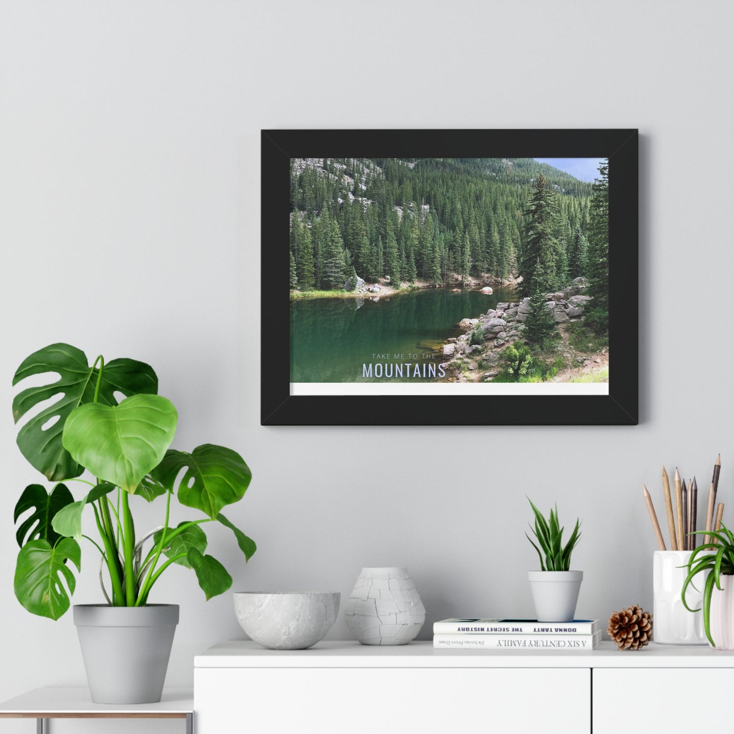 Take Me Back To The Mountains Framed Horizontal Poster
