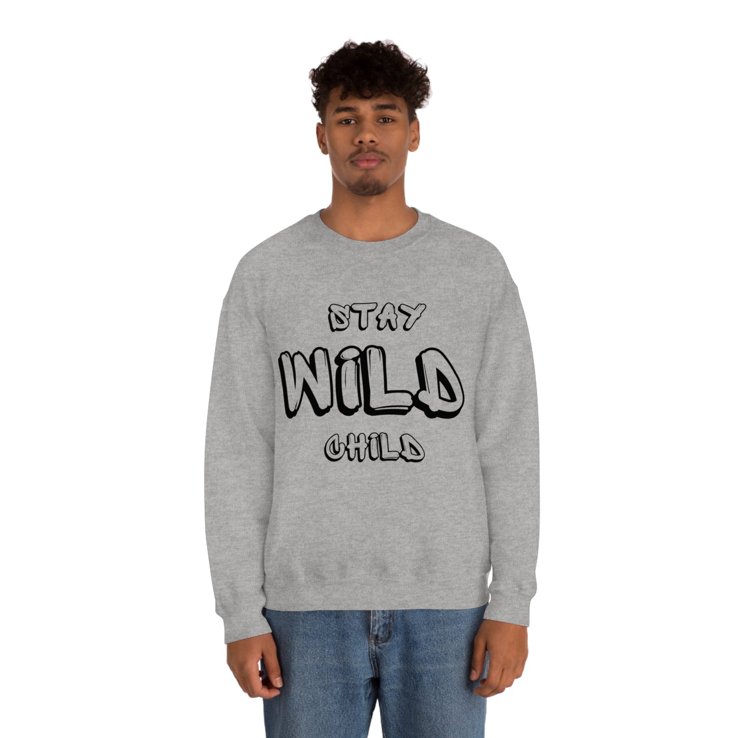 STAY WILD CHILD Unisex Heavy Blend™ Crewneck Sweatshirt