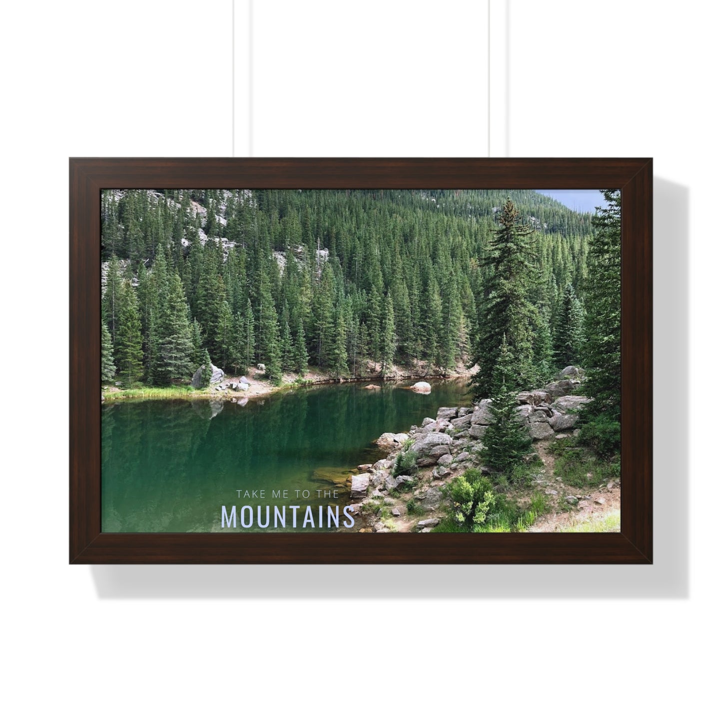 Take Me Back To The Mountains Framed Horizontal Poster