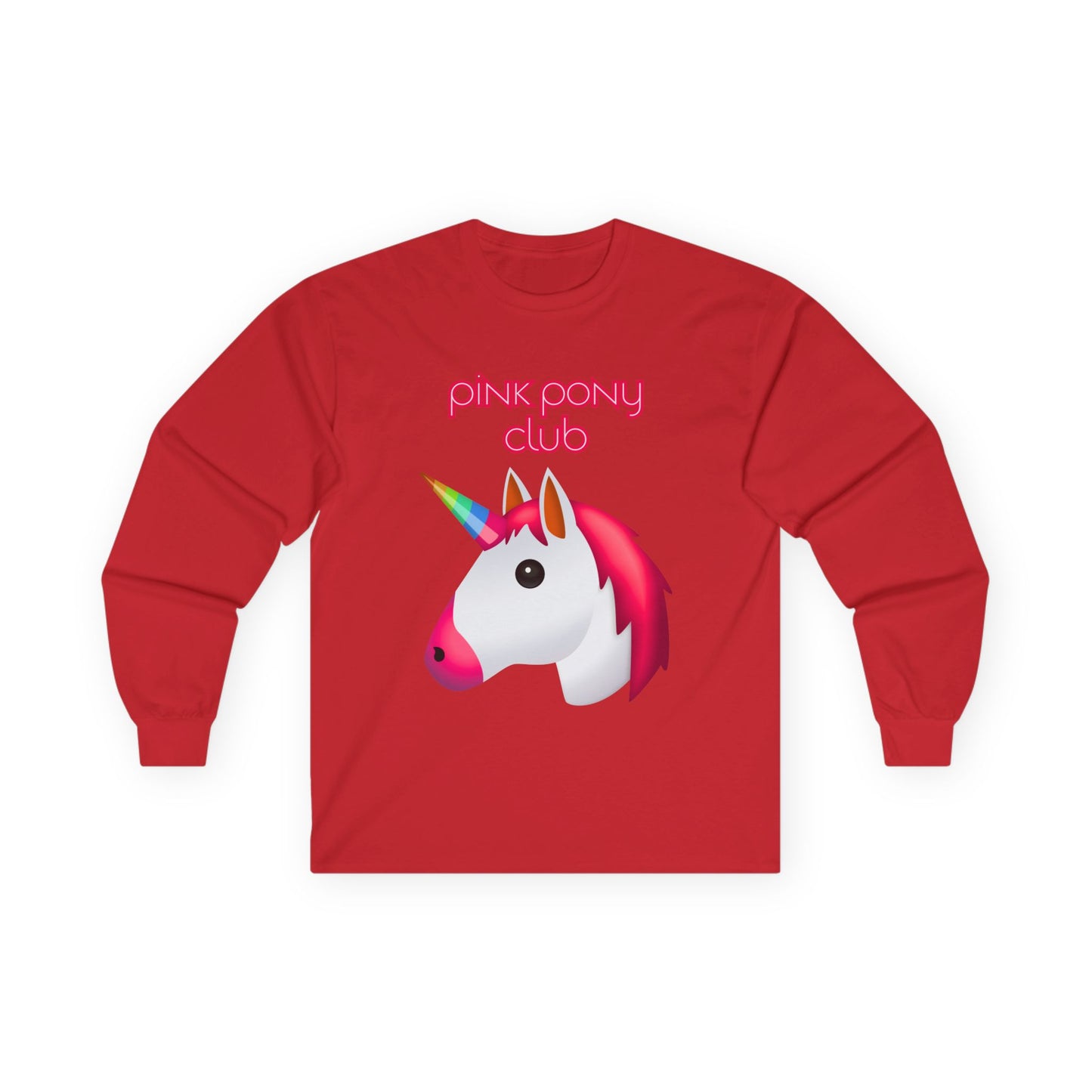 Unisex Unicorn Long Sleeve Tee - Pink Pony Club