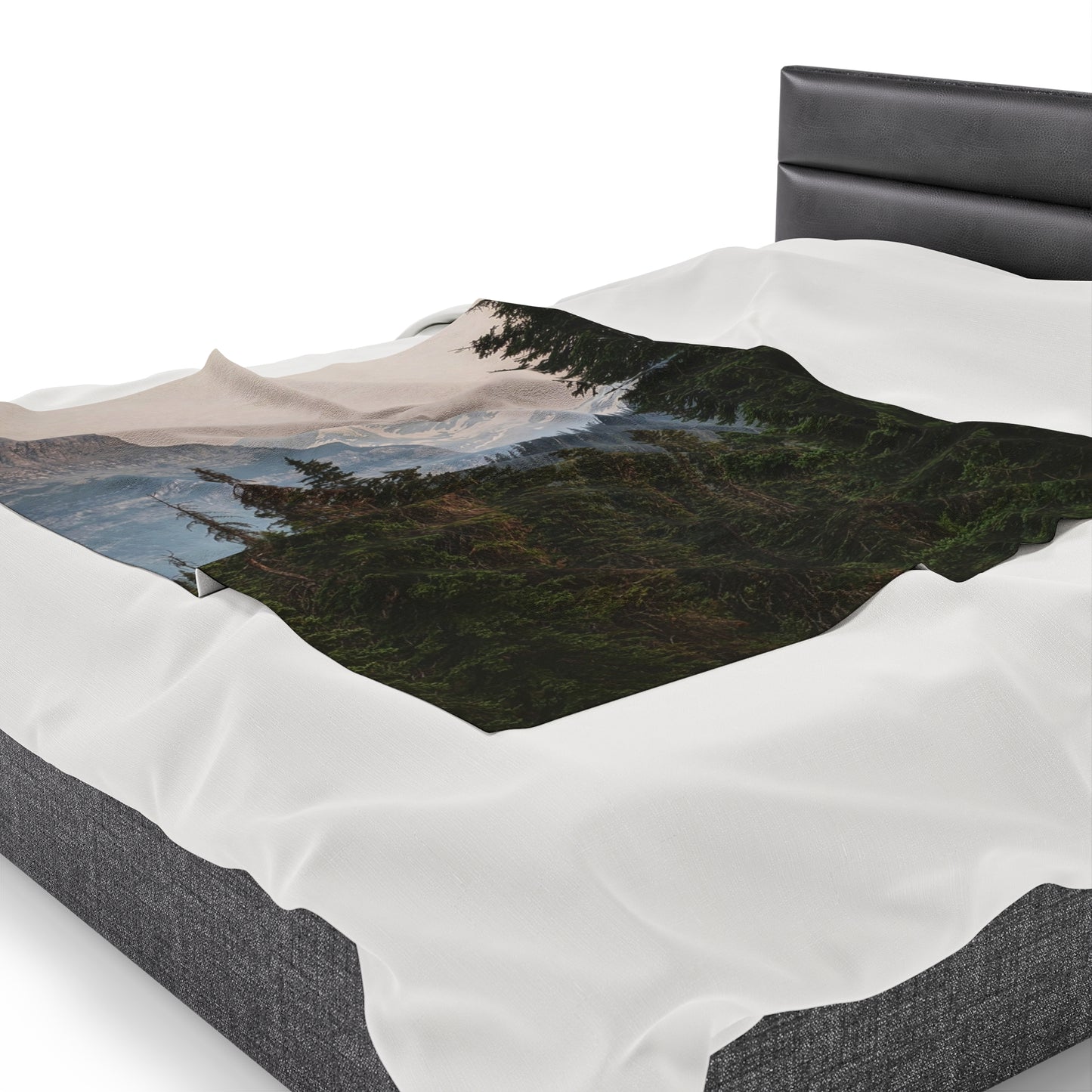 Jackson Glacier Velveteen Plush Blanket