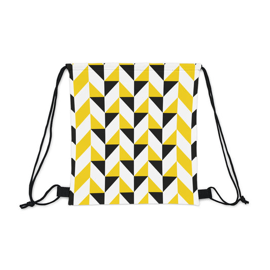 Black & Gold Outdoor Drawstring Bag