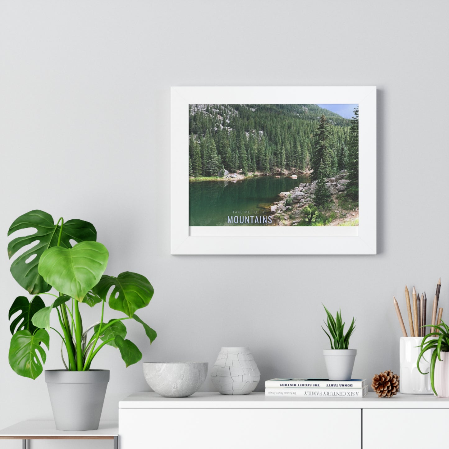 Take Me Back To The Mountains Framed Horizontal Poster