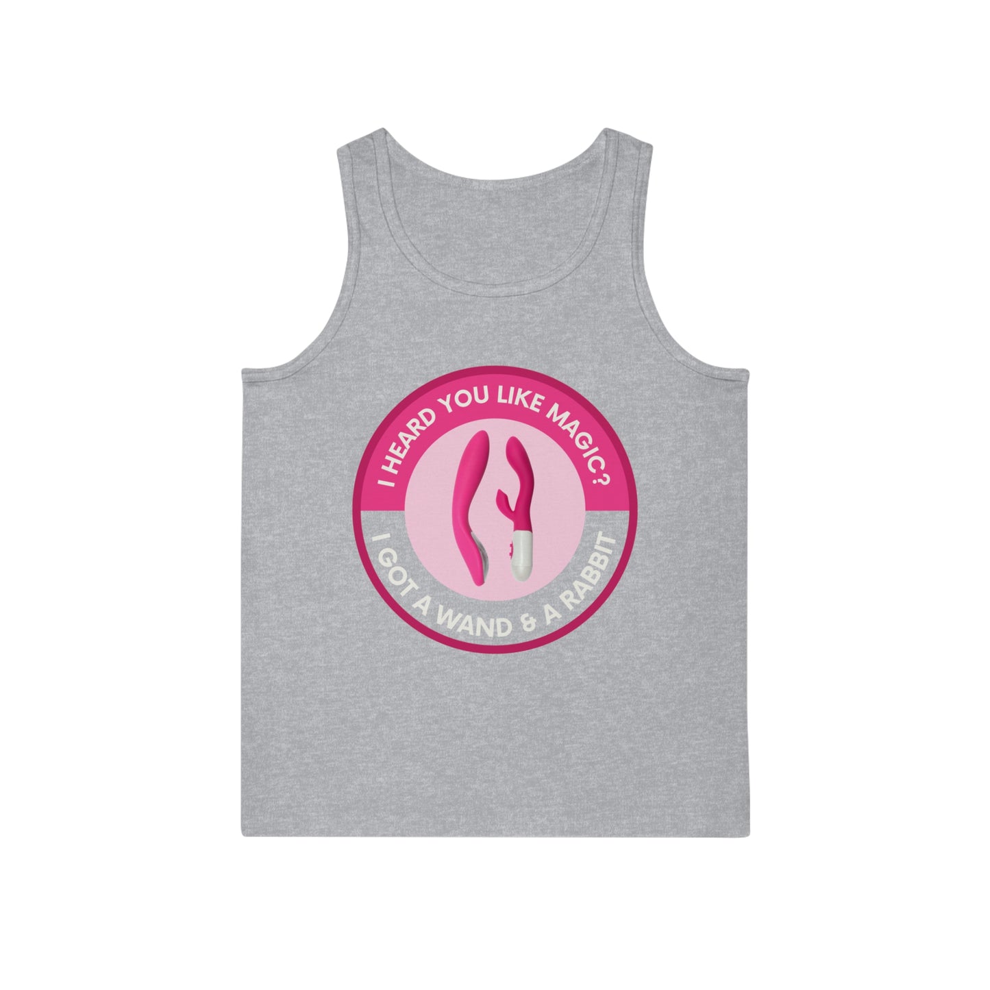 Wand & Rabbit Magic Themed Unisex Tank Top, Fun Stylish Tank, Gift for Her, Summer Apparel, Festival Wear, Playful Clothing
