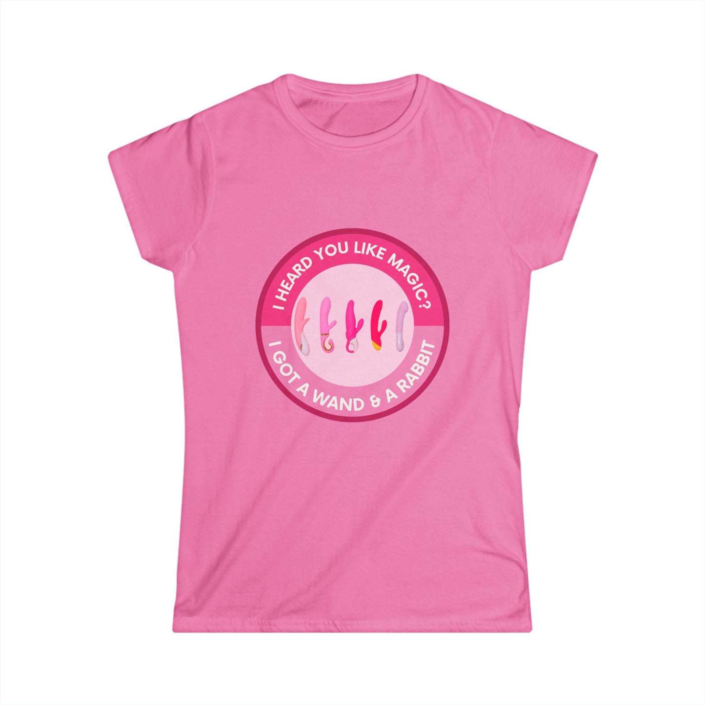 Wand & Rabbit Magic Lover's Softstyle Tee, I Heard You Like Magic, Cute Tee for Women, Perfect for Halloween & Birthdays, Gift for Wizards
