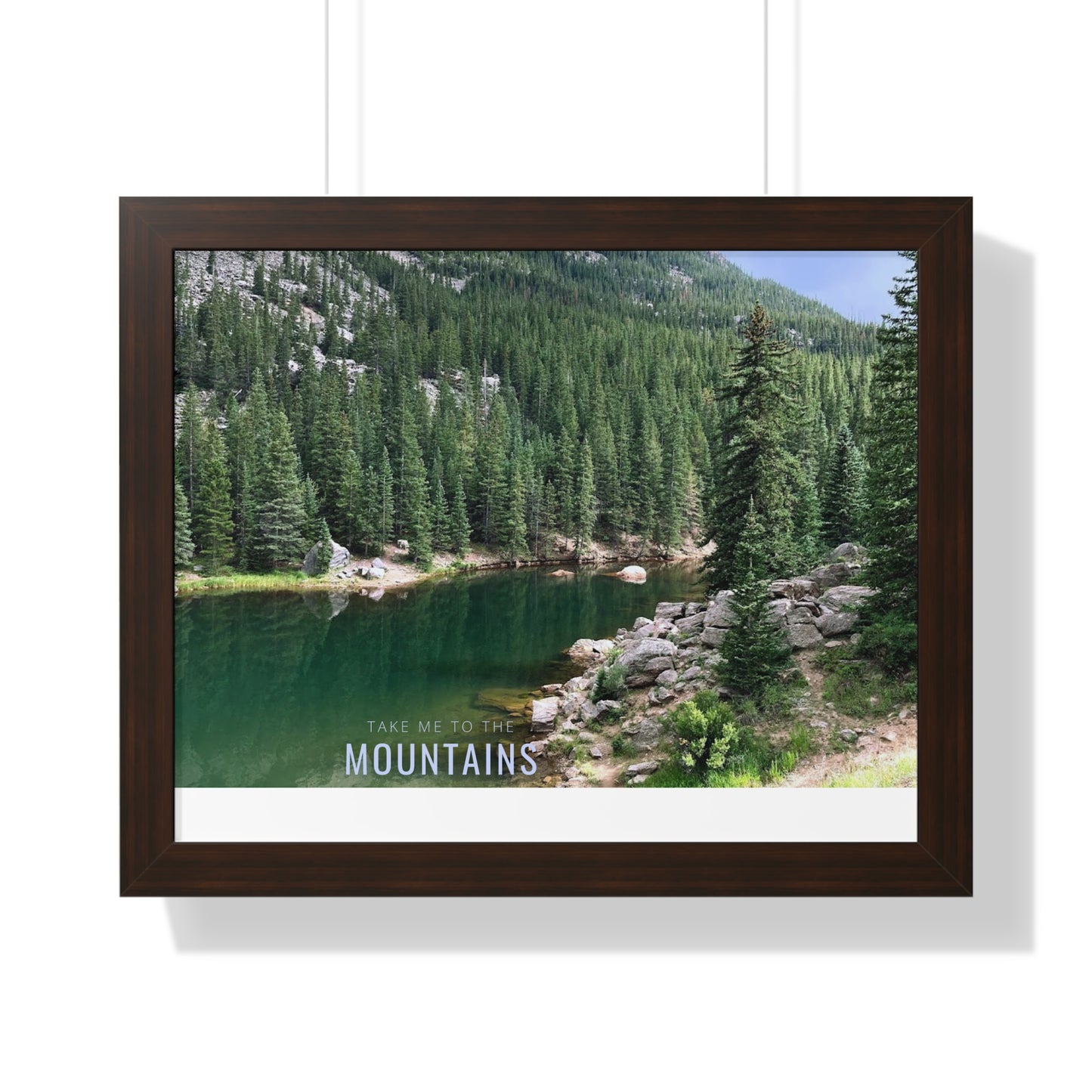Take Me Back To The Mountains Framed Horizontal Poster