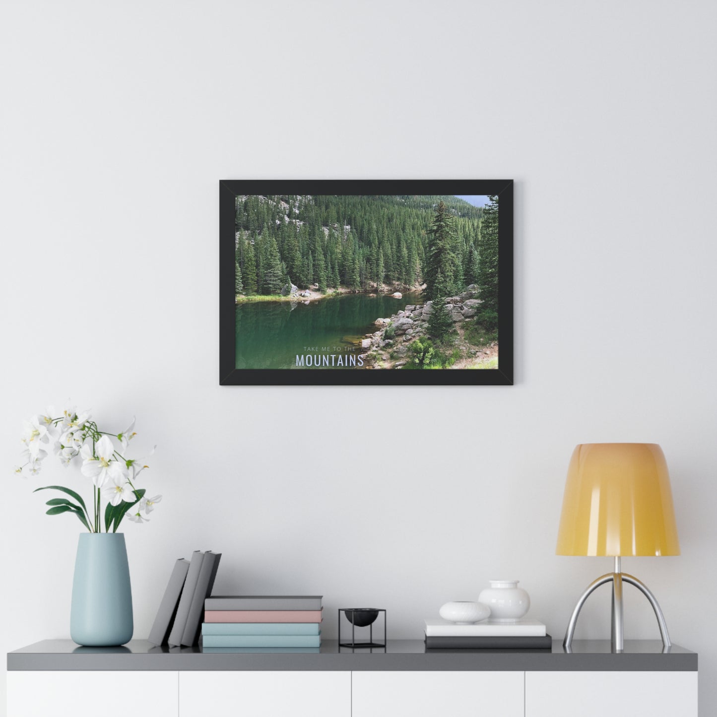 Take Me Back To The Mountains Framed Horizontal Poster