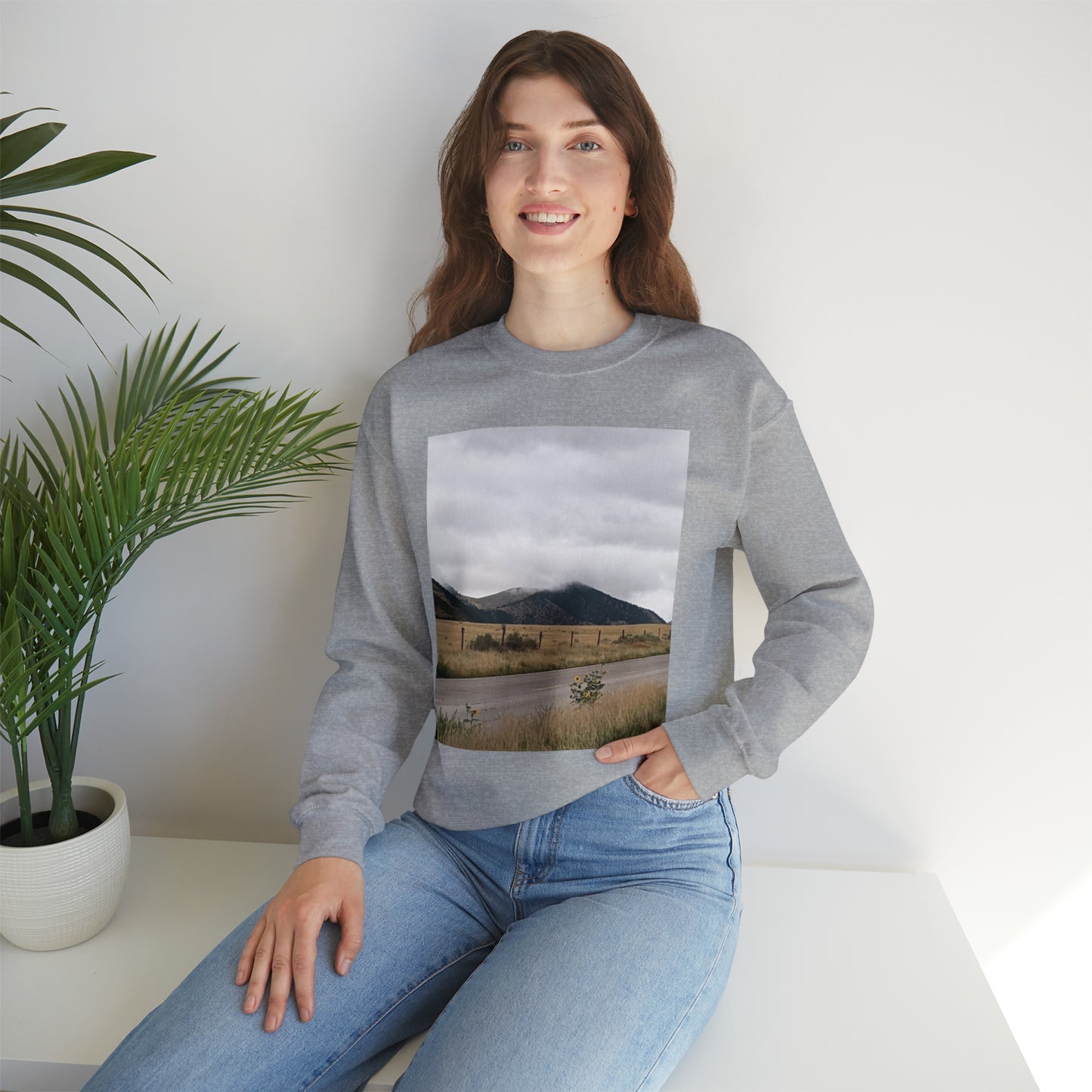 Montana Mountains Unisex Heavy Blend™ Crewneck Sweatshirt