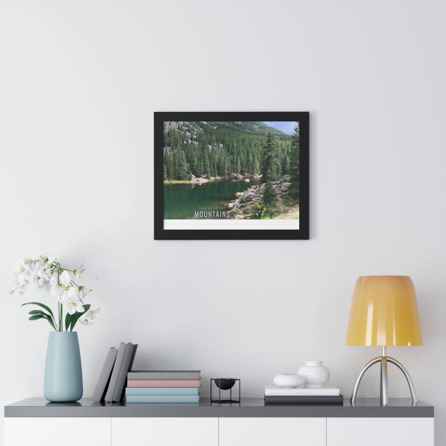 Take Me Back To The Mountains Framed Horizontal Poster
