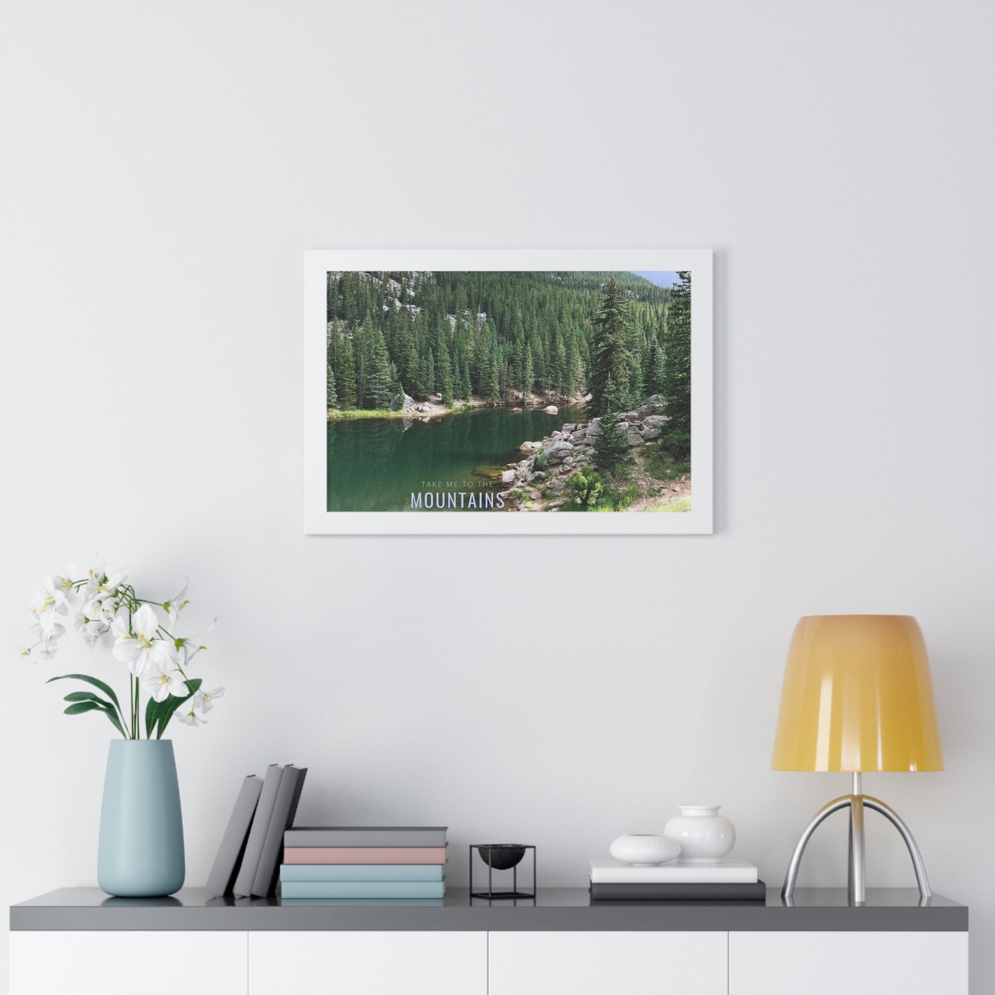 Take Me Back To The Mountains Framed Horizontal Poster