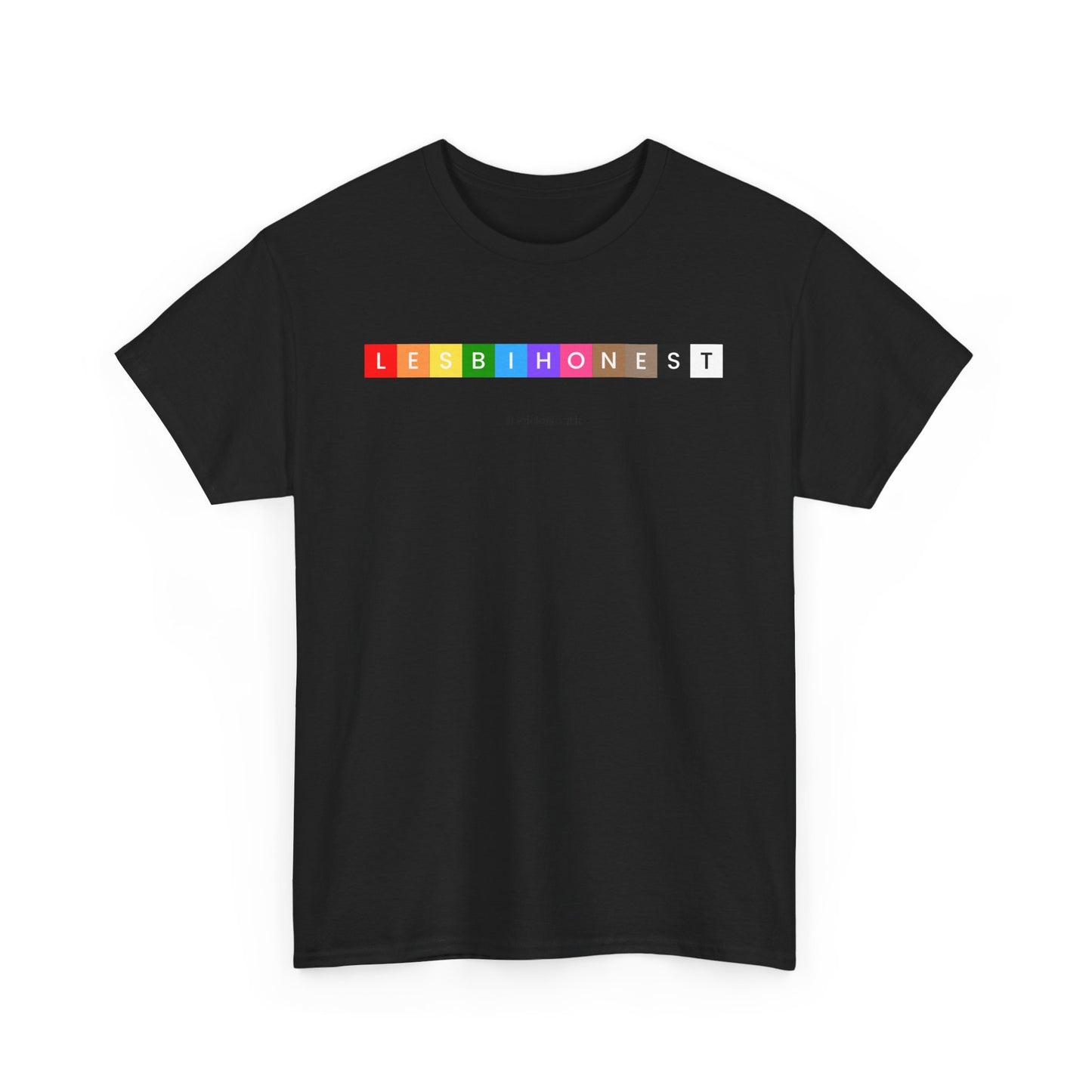 Lesbian Pride Unisex Heavy Cotton Tee - Colorful 'LESBIHONEST' Graphic Shirt