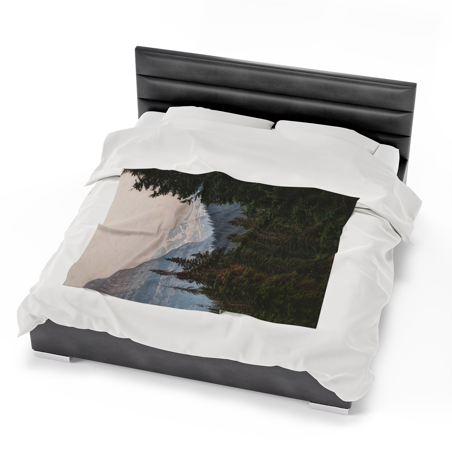 Jackson Glacier Velveteen Plush Blanket
