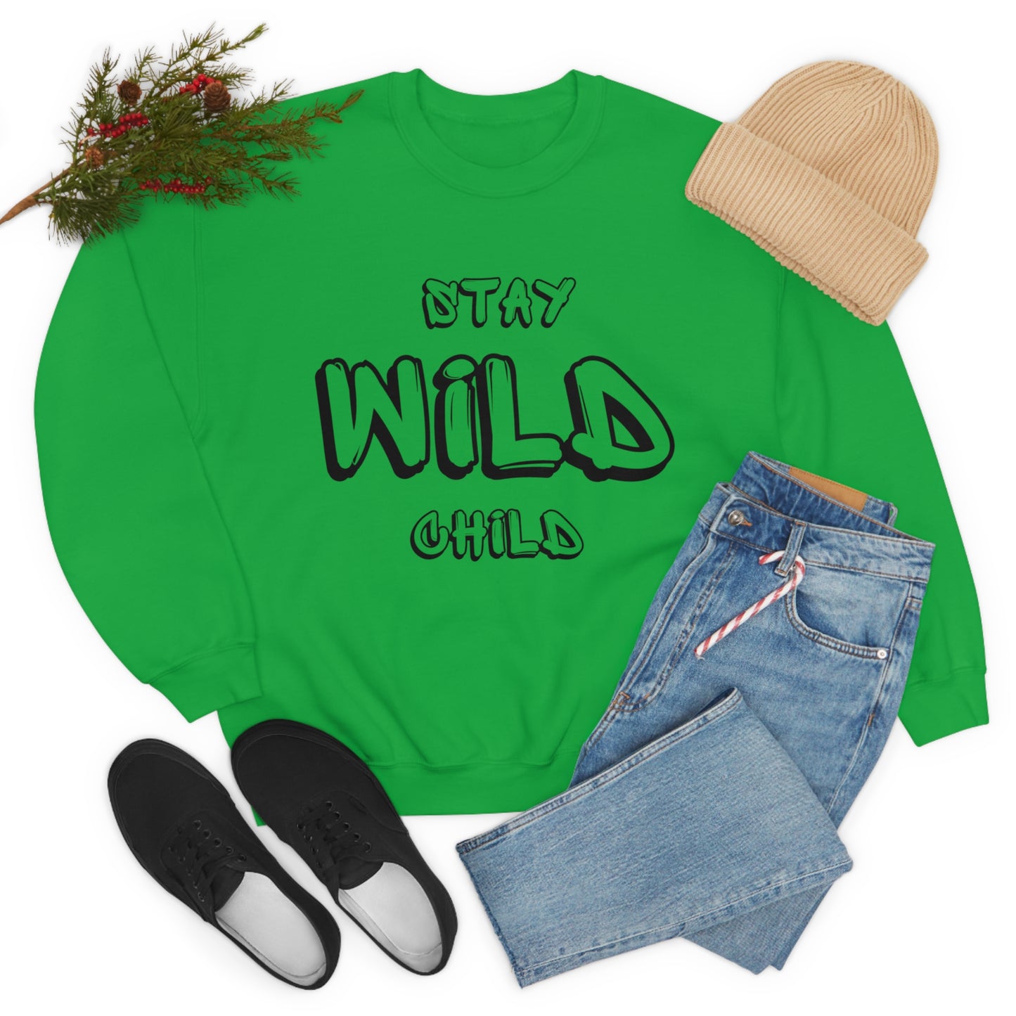 STAY WILD CHILD Unisex Heavy Blend™ Crewneck Sweatshirt