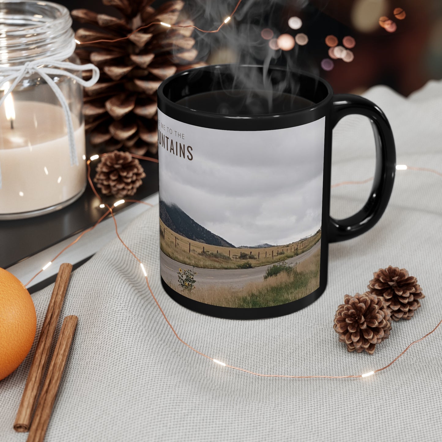 Take Me Back To The Mountains 11oz Black Mug